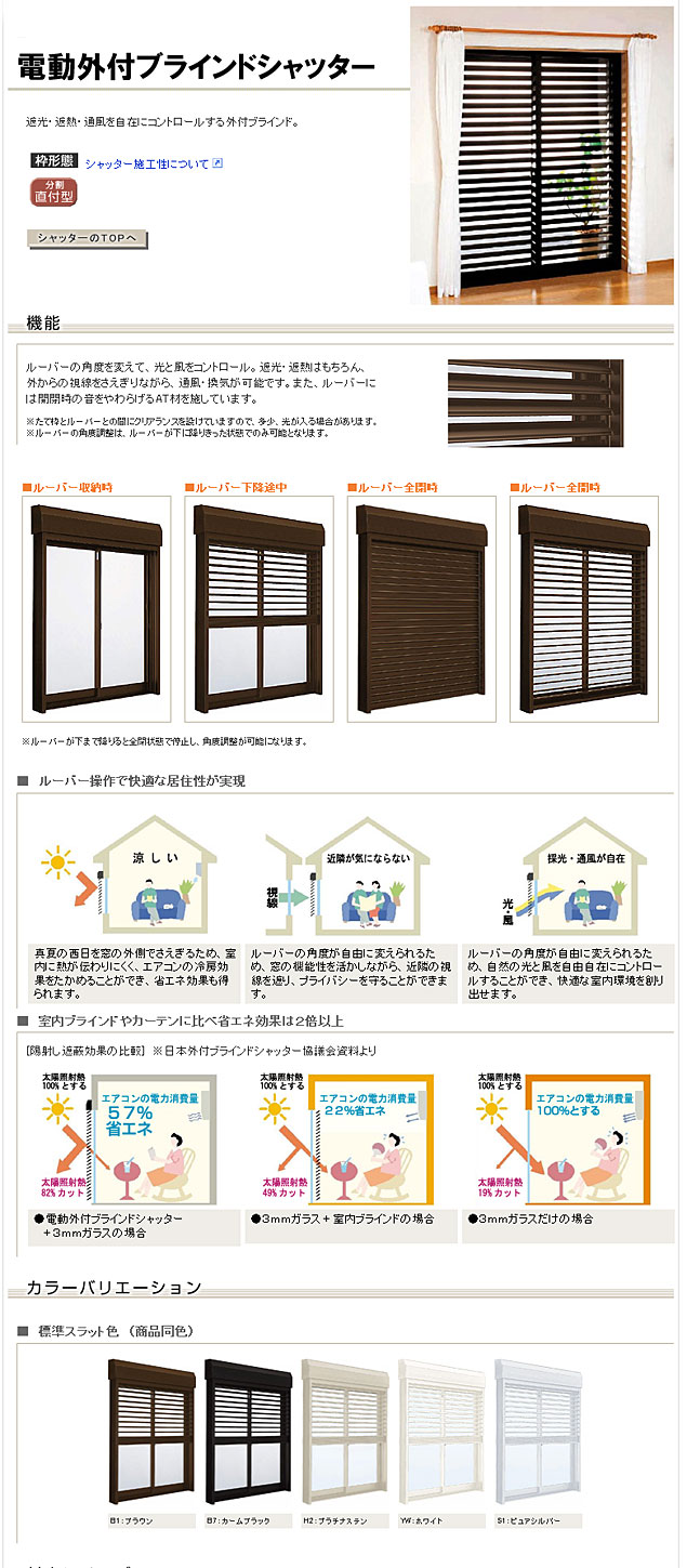 電動外付ブラインドシャッター